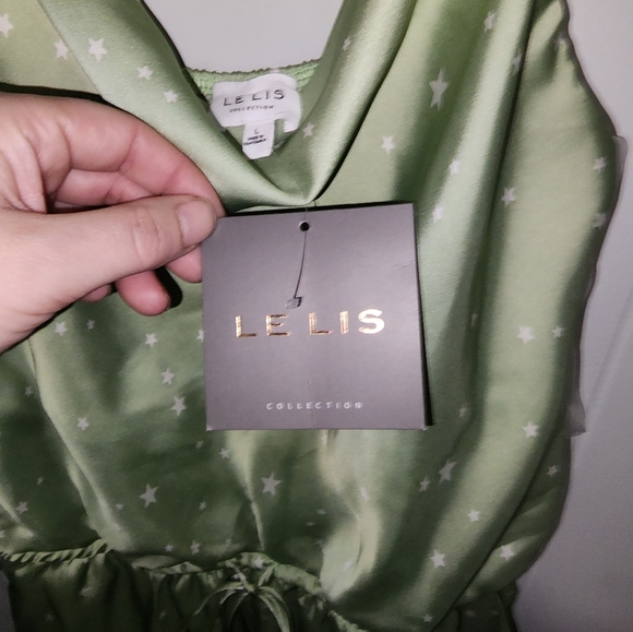 NWT Dolls Kill Mint Green Covered In Stars 🌟 Satin Romper - Picture 3 of 13